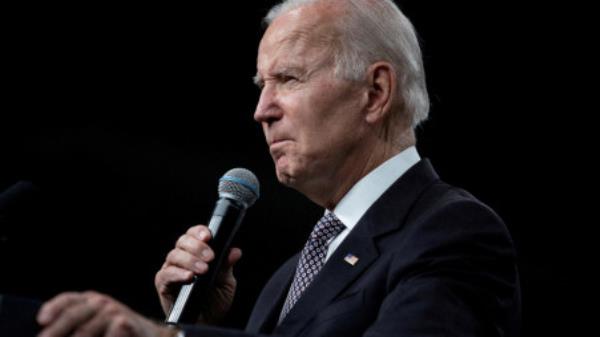 FILE PHOTO: U.S. President Joe Biden delivers remarks following a tour of IBM in Poughkeepsie, New York, U.S., October 6, 2022. REUTERS/Tom Brenner/File Photo