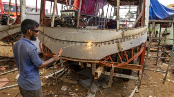 Bus owners usually buy the chassis and then build the body at the workshops. Photo: Noor A Alam
