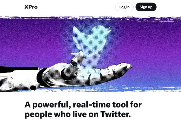 A screenshot of the landing page for XPro, the new name for TweetDeck.