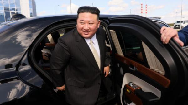 North Korea&#039;s leader Kim Jong Un arrives at the Vostochny Сosmodrome for a meeting with Russia&#039;s President Vladimir Putin, in the far eastern Amur region, Russia, September 13, 2023. Sputnik/Mikhail Metzel/Kremlin via REUTERS

