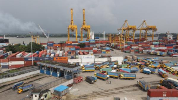 An aerial view of Chittagong port. File Photo: Mohammad Minhaj Uddin
