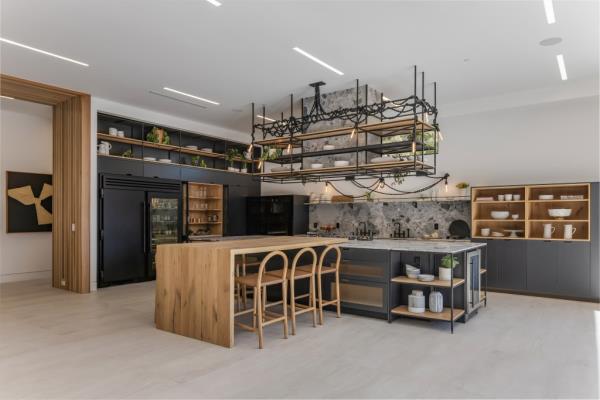 Interior of the home's kitchen. 