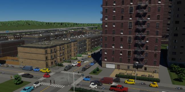 cities skylines 2 low rent apartment on street corner