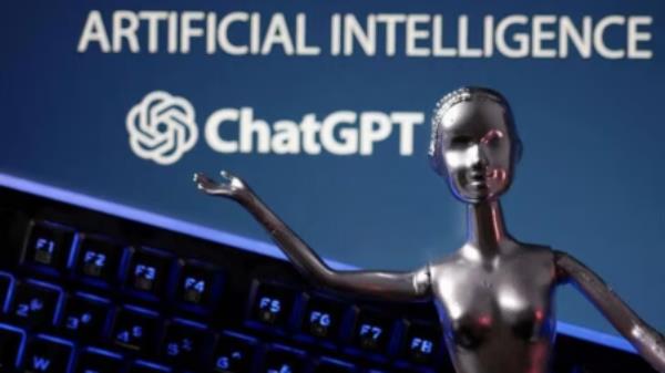 ChatGPT logo and AI Artificial Intelligence words are seen in this illustration taken, May 4, 2023. REUTERS